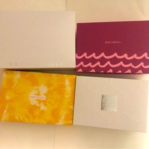 Chantecaille, Kate Somerville & Birchbox empty gift boxes
